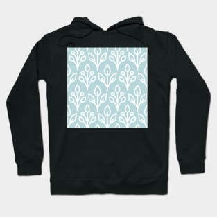 Blue Scandinavian Flower Hoodie